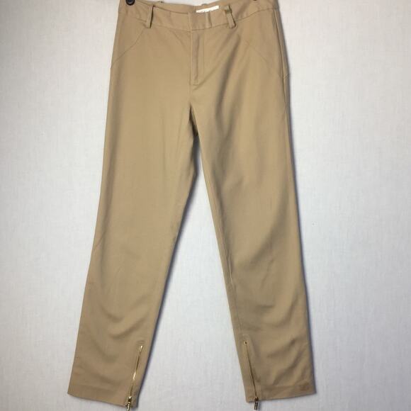 Calvin Klein Khaki Skinny Zipper Ankle Pant Size 2 - Picture 6 of 7